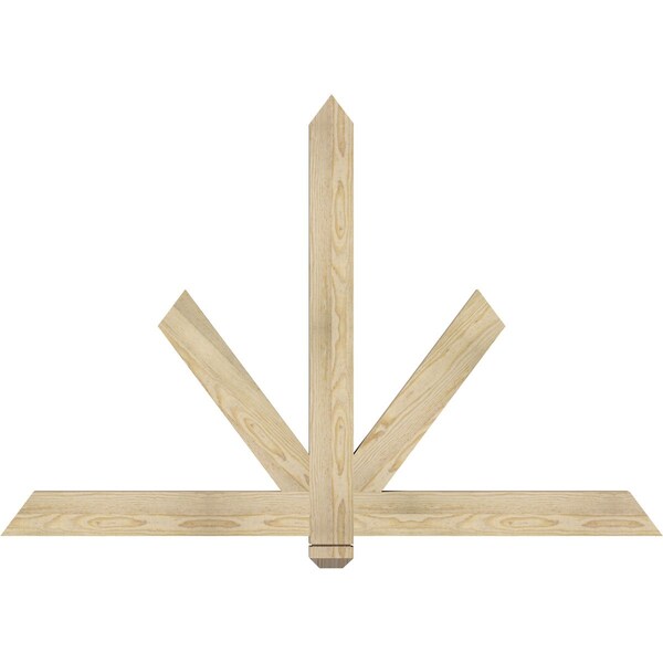 Ekena Millwork Kennewick Rough Sawn Timber Gable Bracket, Douglas Fir, 60"W x 40"H x 2"D x 4"F, 16/12 Pitch GBW060X40X0204KEN00RDF - main